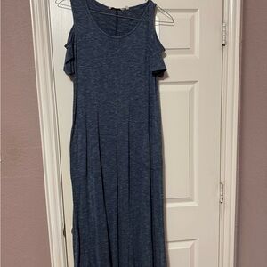 Soft Surroundings Heathered Blue Maxi Dress